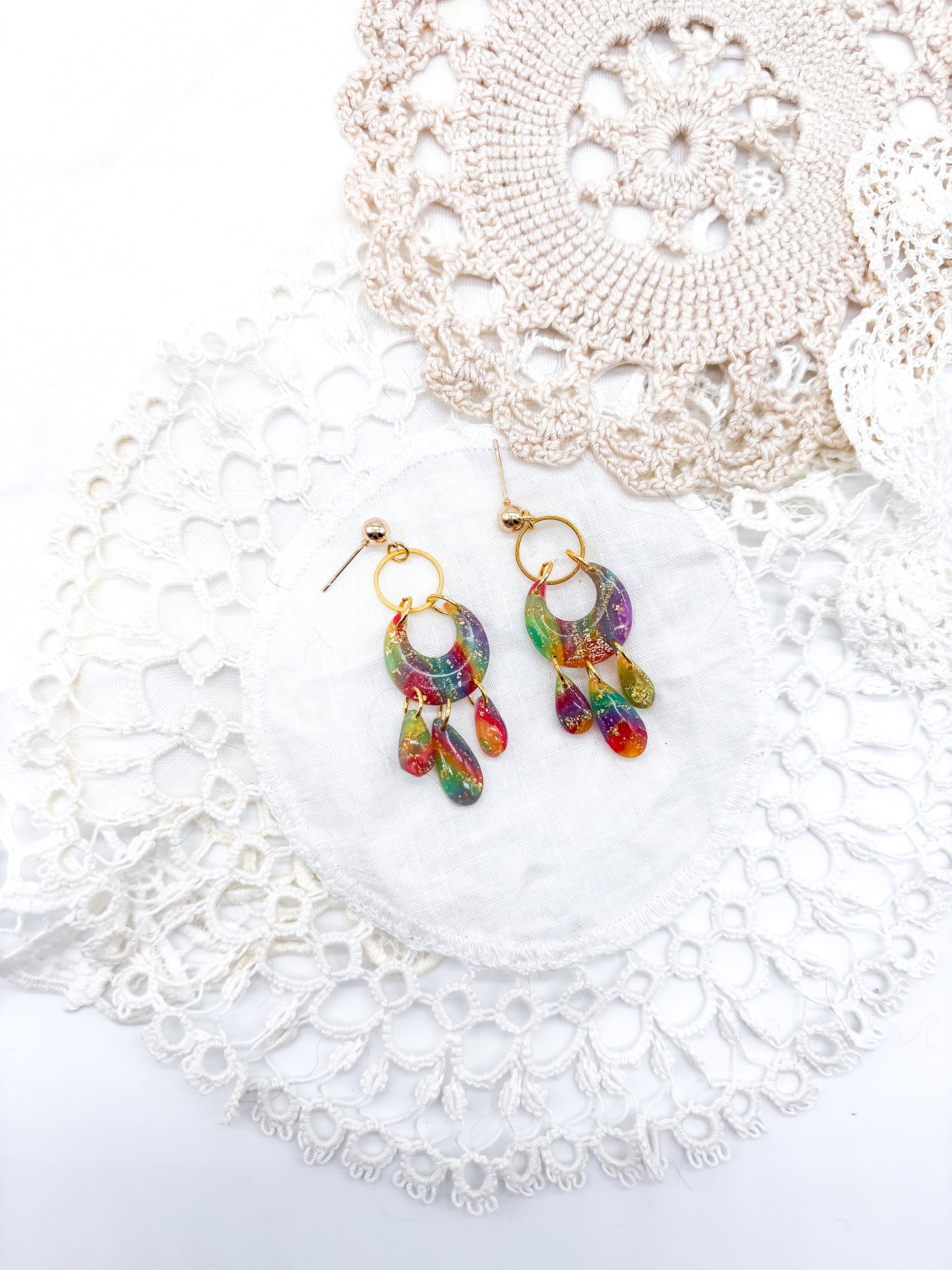 Rainbow circle dangles
