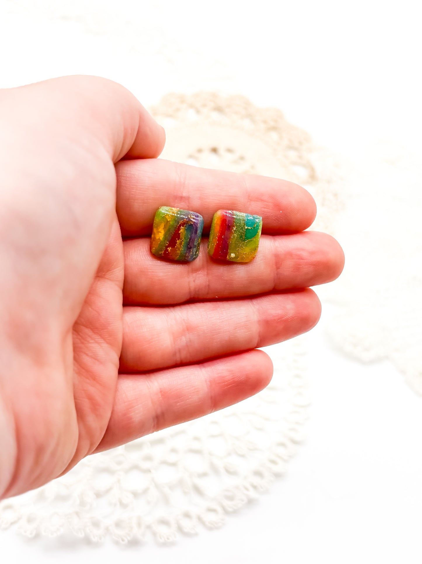 Rainbow studs in multiple options